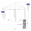 Impact Canopy Evento Kit 10 FT x 10 FT, Steel Canopy with Roller Bag , Black 040350012